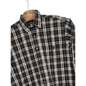 Ralph Lauren Golf Tilden Mens Plaid Button Front Long Sleeve Oxford Shirt Large